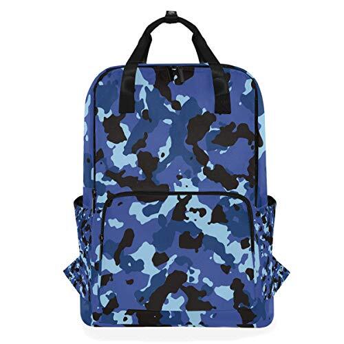 MONTOJ Travel Rugzak Blauw Camouflage School Rugzak