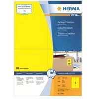 HERMA Special - Papier - mat - permanent zelf-klevend - geel - A6 (105 x 148 mm) 400 etiket(ten) (100 vel(len) x 4 etiketten