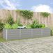 Maison Exclusive Jardinière en acier galvanisé, gris clair, 385 x 100 x 75 cm