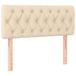 VidaXL Hoofdbord & Voeteneind Crème Polyester/Hout 1000 mm Breed