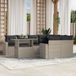 Maison Exclusive - Ensemble de meubles de jardin 9 pièces avec canapé et coussins, gris clair, en polyrotin