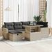 Maison Exclusive - Ensemble de meubles de jardin 7 pièces avec canapé et coussins, gris clair, en polyrotin