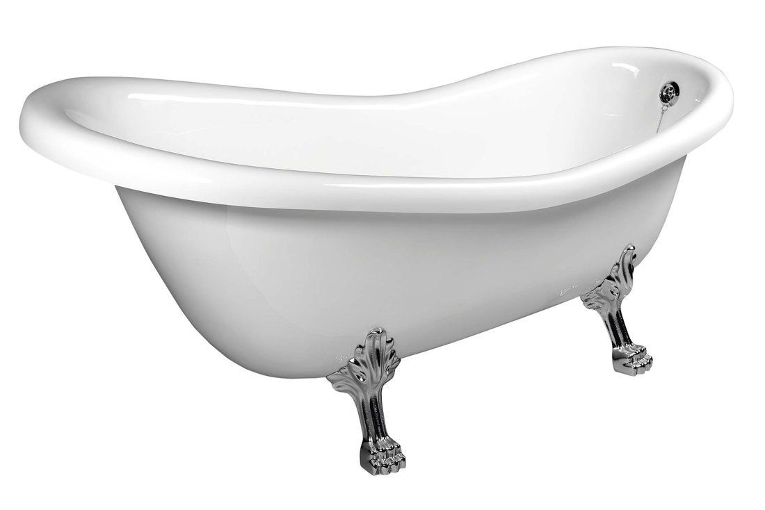 Polysan RETRO Vrijstaand bad 169x75x72cm - wit