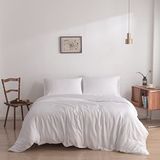 Boombamboo Premium Housse de couette Coco Blanc 200x220