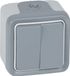 Legrand LEG69715 dubbele wisselschakelaar, 10 assen, grijs