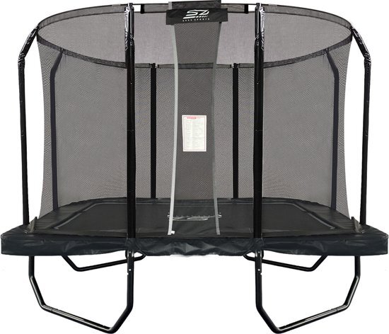 Senz Sports - Trampoline met Veiligheidsnet - Premium Plus - 214 x 305 cm - Rechthoek - Trampoline met Elastieken - J7000 serie