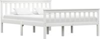 vidaXL Bedframe massief grenenhout wit 140x200 cm