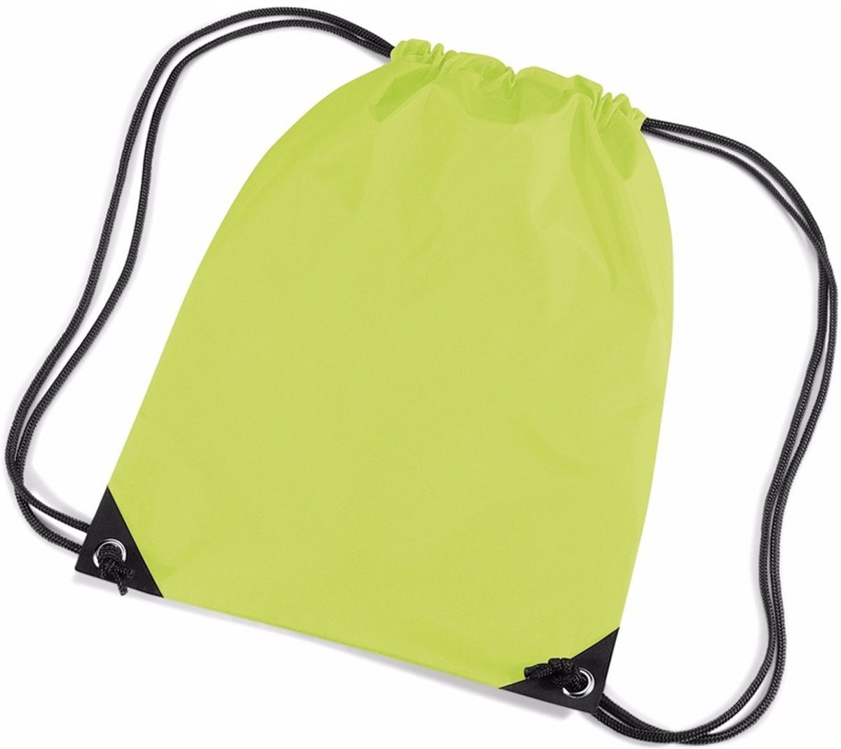 Bagbase Gymtas - Met Rijgkoord - 12 Liter - Lime groen