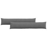 vidaXL - Zitkussens - 2 stuks - Stof - Donkergrijs - 200 x 40 cm