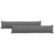 vidaXL - Zitkussens - 2 stuks - Stof - Donkergrijs - 200 x 40 cm