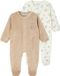 Vertbaudet 2-delige babyset in fluweel/velours beige