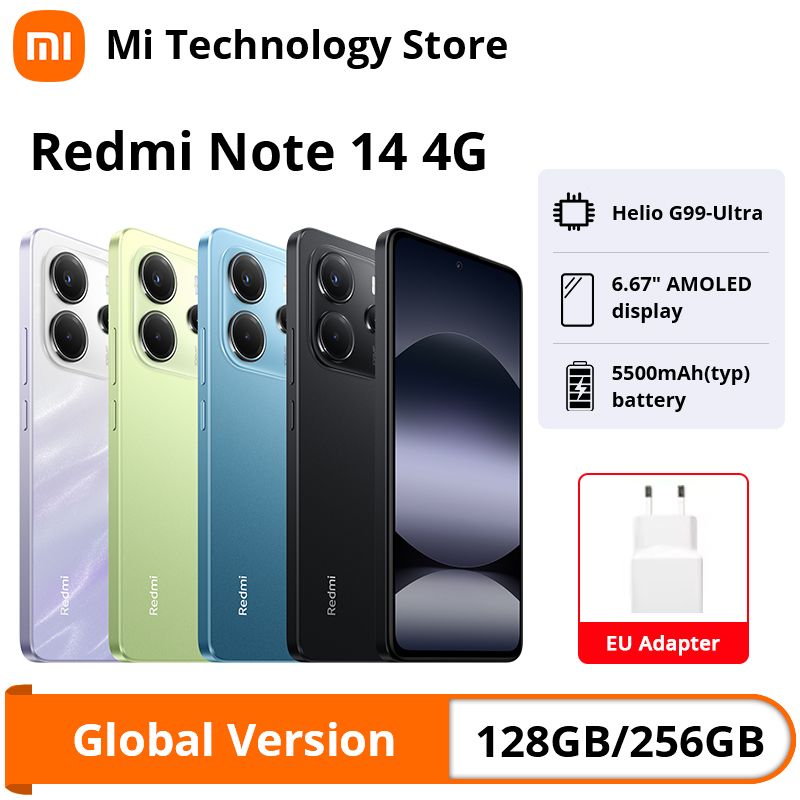 Xiaomi Redmi Note 14 - 128GB/256GB ROM - Mediatek Helio G99-Ultra