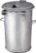 Staalverzinkte afvalemmer - 110 liter - Rond - Staal