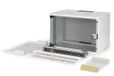 DIGITUS 19-inch netwerkset - 7U netwerkkast SOHO PRO - 1U plank - 24-poorts patchpaneel - 24 Keystone modules - 30 patchkabels - contactdoosstrip - niet gemonteerd - grijs
