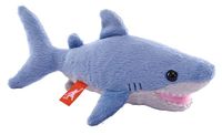Wild Republic Pocketkins Eco Haai, knuffeldier, 5 inch, pluche speelgoed, gemaakt van gerecyclede materialen, milieuvriendelijk