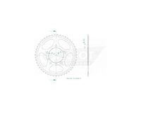 Esjot Couronne de transmission pour Moto Suzuki 250 DL V-strom 2017 à 2020 47 dents pas 520 Neuf