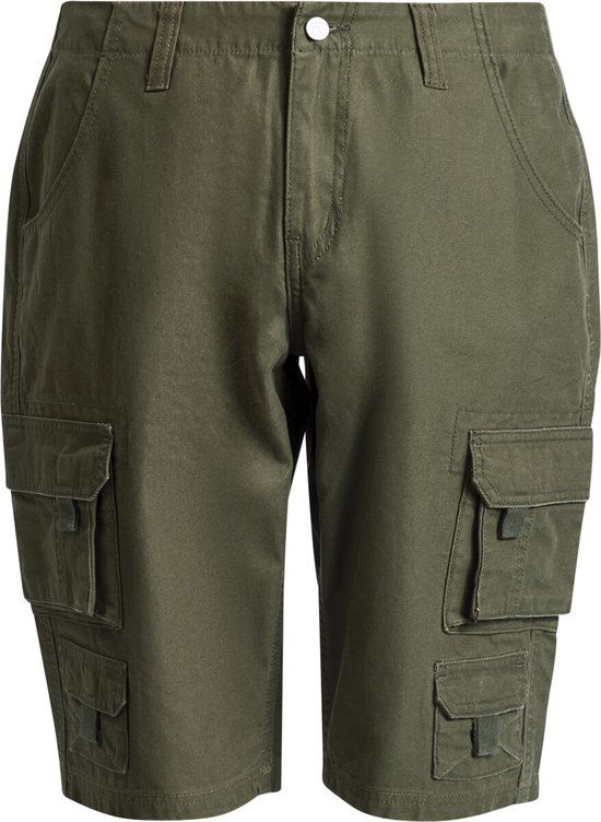 R.E.D. by EMP R.E.D. Rock-Engineered Design kaki shorts met verborgen rits - Heren - L