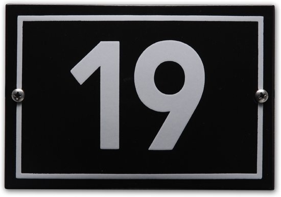 EmailleDesignÂ® Huisnummer model Phil nr. 19