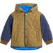 White Stuff Star Quilted Colourblock Coat Khaki Green Taille: 3-4