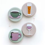 Maan Amsterdam Tennisdempers - Set van 2 - Uniek met TOS Functie - Demper voor Tennisracket - Bier/Wijn en Koffie/Thee