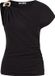 WE Fashion Dames jersey top met gouden accent
