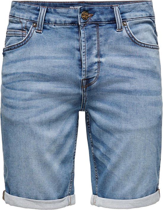 ONLY & SONS ONSPLY JOG MB 8584 PIM DNM SHORTS NOOS Heren Broek - Blue Denim - Maat M