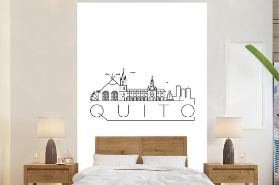 Nr1Wallpaper Behang - Fotobehang Stadsaanzicht Quito - Breedte 225 cm x hoogte 350 cm