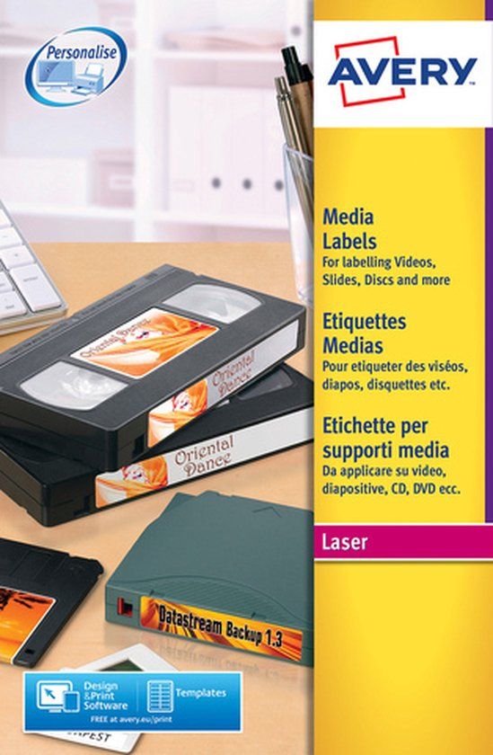 Avery L7665-25 Media-etiketten - Wit - Universeel