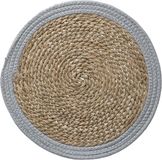 Secret de Gourmet Tafel Placemat - zeegras en grijs - rond - Dia 39 cm