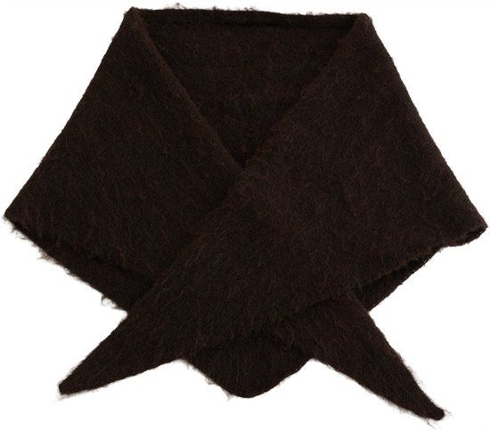 WE Fashion Dames sjaal van wolmix - Dark brown