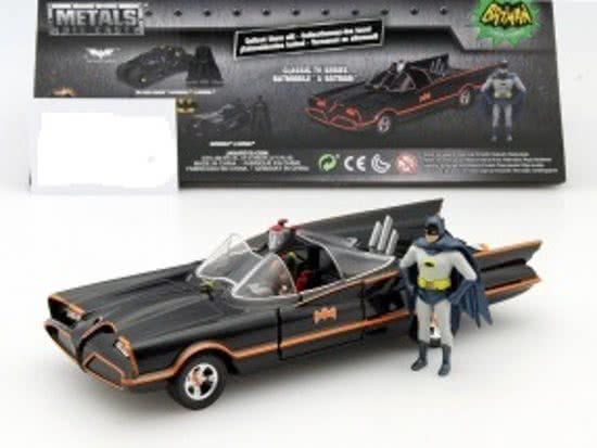 Jada Toys Batmobile met Batman en Robin figuur Classic TV-Serie 1966 1:24
