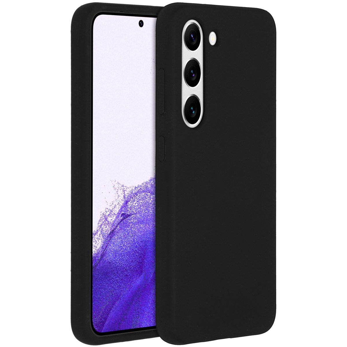 Accezz Liquid Silicone Backcover voor Samsung Galaxy S23 - Zwart