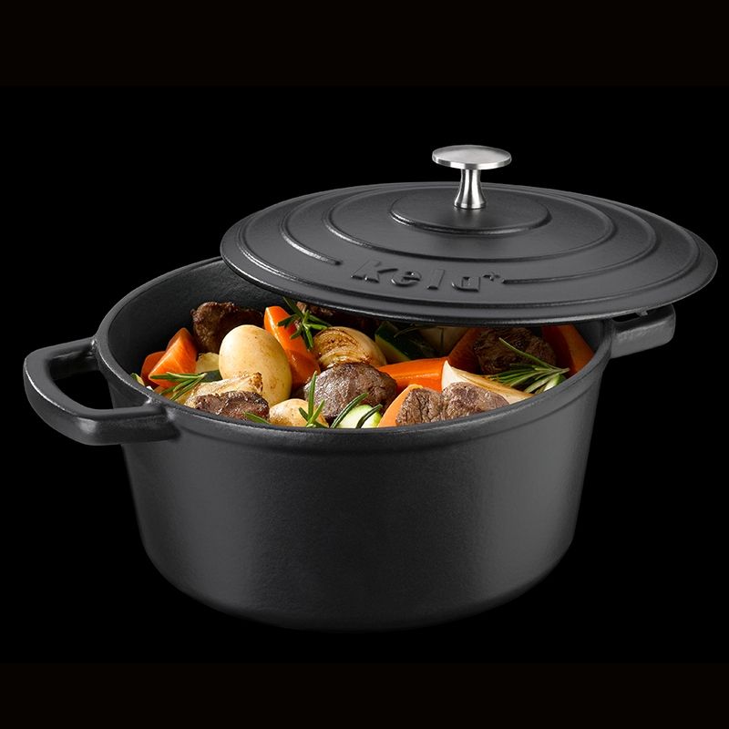 Kela Calido Braadpan - 24 cm - Gietijzer - Zwart - 3.8L