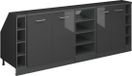 Vicco Rion Kastenset voor schuine wand – 210 cm Set van 5 kastrompen 60 cm diepte Antraciet Hoogglans