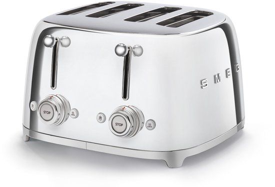 Smeg TSF03SSEU - Broodrooster - 4-Sleufs - 2000W - Chroom