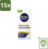NIVEA MEN Sensitive Gezichtscrème met SPF 15 - 75 ml - 15 Stuks