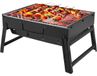 Merkloos Campinggrill - Opvouwbaar houtskoolrooster - Voor 3 tot 5 personen - Picknickgrill - 35 x 26 x 20 cm