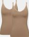 Sloggi Women GO Shirt 01 (2-pack) - dames singlet - beige - Maat: XS