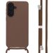 imoshion Étui en silicone avec cordon pour le Samsung Galaxy A18 (4G) / A17 (4G/5G) - Marron