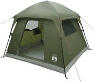 vidaXL Tunneltent 4-persoons Olijfgroen Polyester Staal