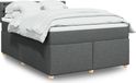 Maison Exclusive - Lit boxspring avec matelas, gris foncé, 160x200 cm, textile