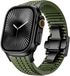 Strap-it Premium silicone band - luxe siliconen bandje geschikt voor Series Apple Watch 1/2/3/4/5/6/8/9/10/11/SE(2-3)/Ultra(2-3) - Hoogwaardig iWatch bandje voor grote maten 44mm / 45mm / 46mm / 49mm (groen)