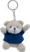 Merkloos / Sans marque Makito Western Europe Pluche teddybeer knuffel sleutelhanger - 5x - blauw - 8 cm