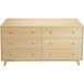 Meuble à tiroirs en bois, 6 tiroirs coulissants avec dispositif anti-bascule, design moderne et minimaliste, pour salon, chambre ou entrée, teinte bois clair.