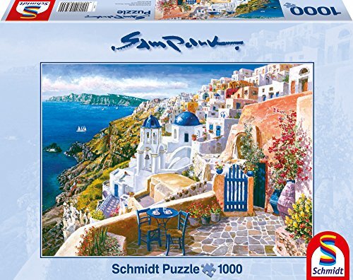 Schmidt - SCH-58560 - Blik op Santorini, 1000 stukjes Puzzel - vanaf 12 jaar - landschap puzzel - van Sam Park