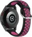 By Qubix - Siliconen sportbandje met gesp - Zwart + roze - Geschikt voor Garmin Forerunner 970 / 570 (47mm) / 255 - Smartwatch bandje 22mm