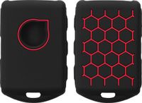 kwmobile autosleutel hoesje geschikt voor Volvo 4-knops autosleutel Keyless Go hoes - TPU autosleutel behuizing - Beschermende auto sleutel case - Sleuteletui in zwart / rood