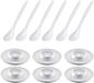 Westmark 6 coquetiers, rond, ø10 cm + 6 cuillères à œuf 14,5 cm, plastique de haute qualité, Punto, blanc