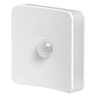 OSRAM LUNETTA VIERKANT veilleuse incl. capteur de lumière du jour et de mouvement, 0,3W, blanc, design carré, effet de lumière de couleur RVB avec quatre sorties lumineuses, prise UE intégrée, pour usage intérieur