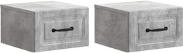 vidaXL Muurbevestigde Nachttafel 2 st Betongrijs 34,5 x 33 x 20 cm